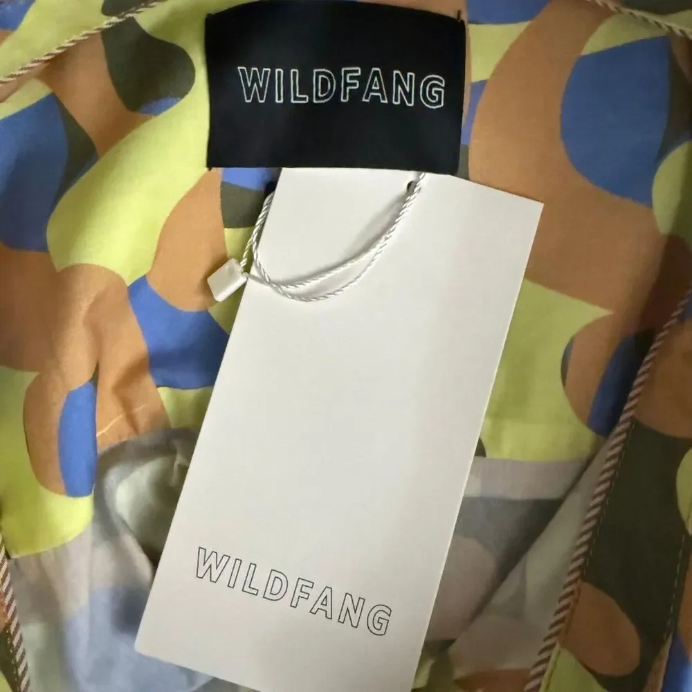 WILDFANG "The Essential Short Sleeve Button Up", Geometric Print, NWT! Size 2X - Picture 7 of 9